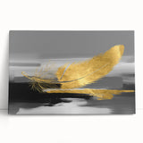 Abstract wall art featuring vibrant strokes and lines in shades of blue, orange, and yellow, elegantly stretched on canvas, perfect for modern decor.