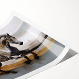 Abstract wall art print showcasing vibrant strokes and lines in a modern design, perfect for enhancing contemporary home décor.