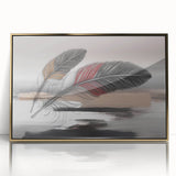 Abstract wall art showcasing bold strokes and lines in a modern design, framed in gold, ideal for contemporary home decor.