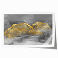Abstract wall art print featuring colorful strokes and lines in vibrant hues of blue, orange, and yellow, ideal for modern home decor. Rolled for easy framing.