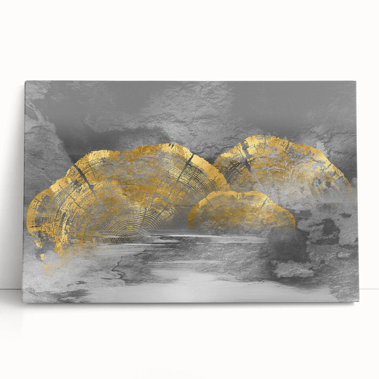 Abstract wall art featuring vibrant strokes and lines in bold colors, elegantly displayed on a stretched canvas, perfect for modern home decor.