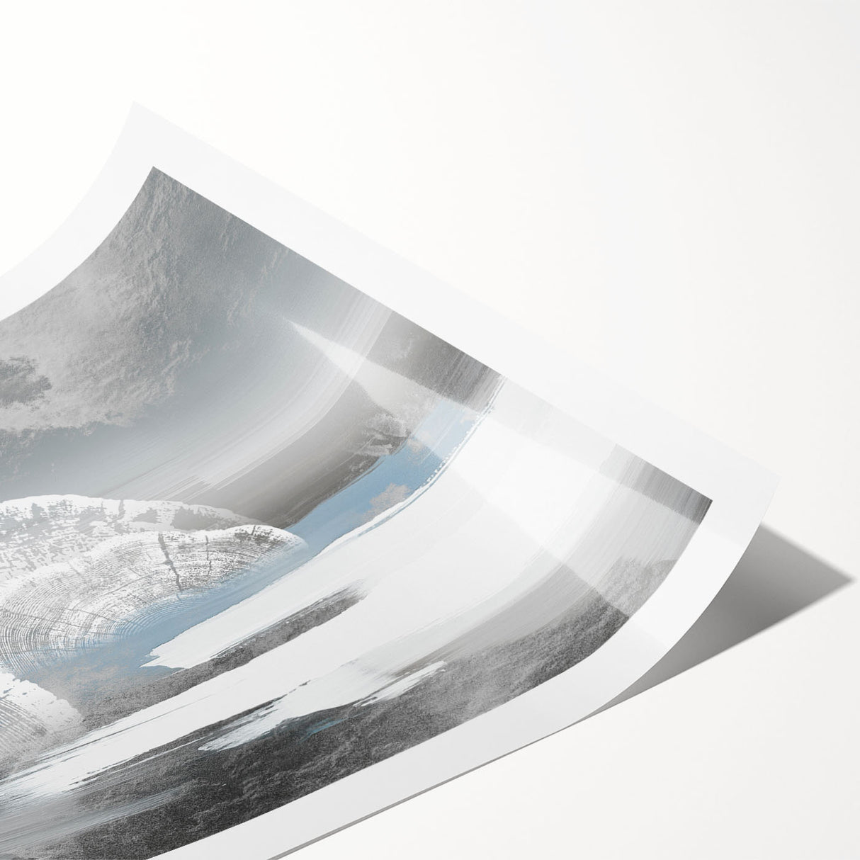 Abstract wall art print featuring vibrant strokes and lines in bold colors, designed to enhance modern interiors, rolled and ready for framing.