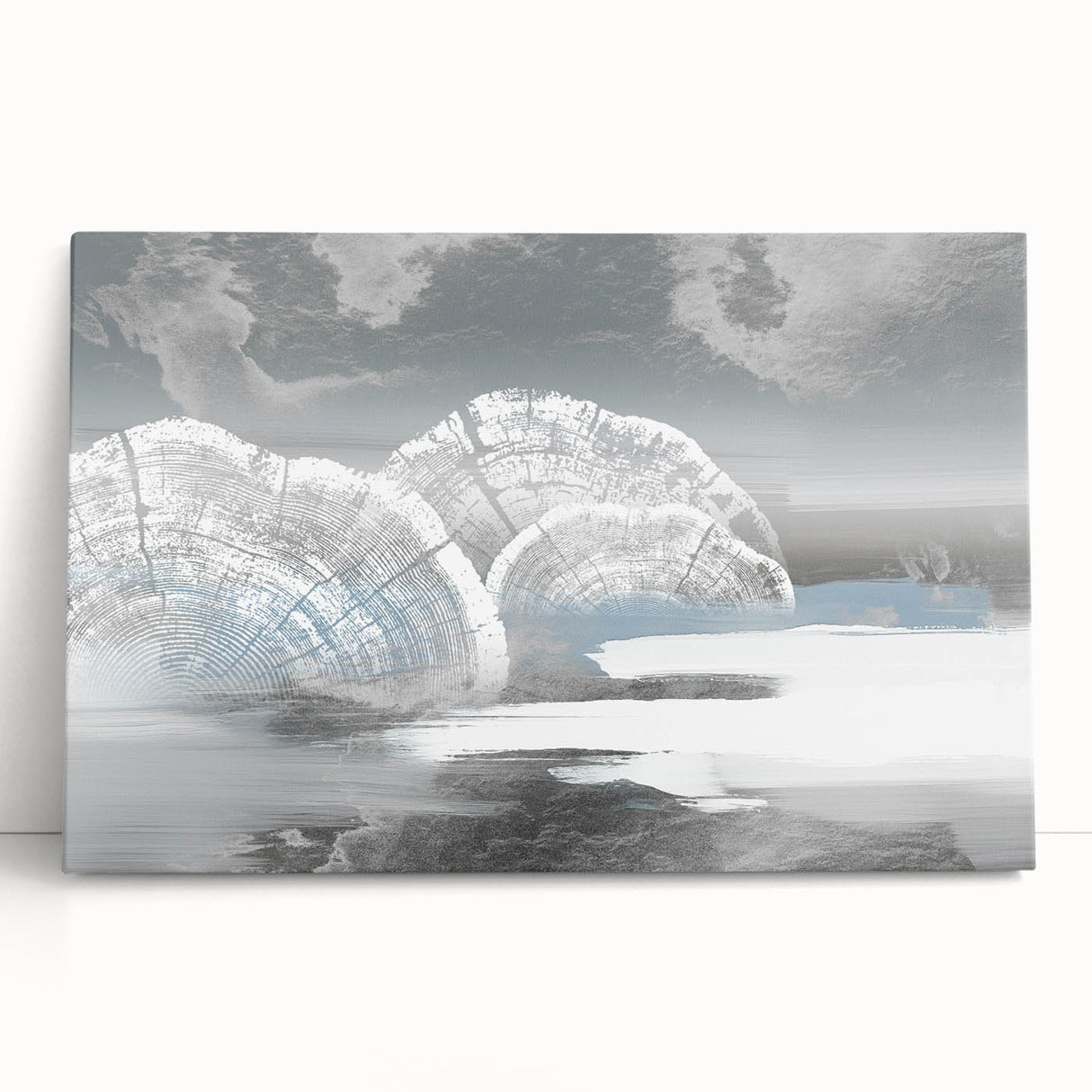 Abstract strokes and lines create a modern, vibrant design on this stretched canvas wall art, perfect for enhancing contemporary home decor with artistic flair.