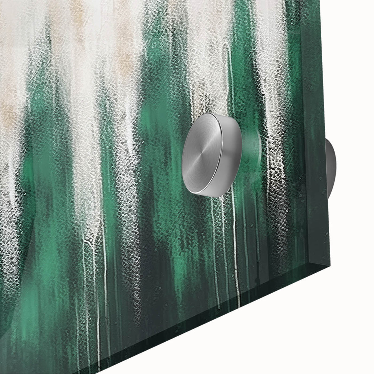Abstract wall art featuring vibrant strokes and lines in a modern design, printed on acrylic glass, showcasing a colorful interplay of blues, pinks, and yellows. Perfect for contemporary home decor, this piece adds a dynamic touch to any living space.