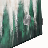 Abstract wall art featuring vibrant strokes and lines in a modern design, printed on acrylic glass, showcasing a colorful interplay of blues, pinks, and yellows. Perfect for contemporary home decor, this piece adds a dynamic touch to any living space.