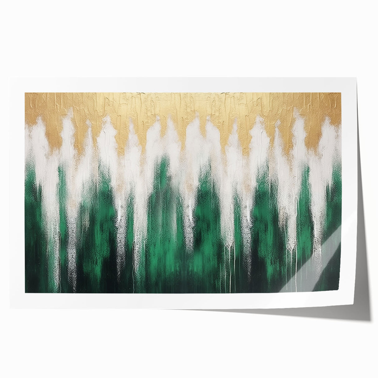 Abstract art print showcasing vibrant strokes and lines in shades of blue, yellow, and pink, perfect for modern home decor or office aesthetics. The design features dynamic movement and fluid shapes, ideal for adding a contemporary touch to any wall.