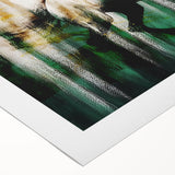 Abstract strokes and lines design in vibrant colors on rolled canvas, showcasing modern wall art with a textured finish, ideal for contemporary decor.