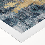 Abstract wall art design featuring vibrant strokes and lines in a harmonious blend of colors, printed on rolled canvas, ideal for modern home decor.