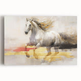 Abstract canvas wall art featuring dynamic strokes and lines in a vibrant color palette of blues, yellows, and reds, perfect for modern home decor.
