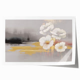 Abstract strokes and lines in vibrant colors create a modern wall art design, perfect for contemporary decor. This rolled print showcases a stylish interplay of shapes, ideal for enhancing any living space.