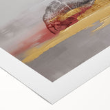 Abstract canvas wall art featuring vibrant strokes and lines in hues of blue, orange, and yellow, ideal for modern home decor and artistic spaces.