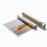 Abstract strokes and lines in vibrant colors create a contemporary wall art design, perfect for modern decor. This rolled print showcases an artistic blend of shapes, ideal for enhancing any room's aesthetic.