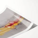 Colorful abstract strokes and lines create a modern art design on this rolled wall art print. Ideal for contemporary home decor, showcasing vibrant hues and dynamic patterns. Packaged securely for delivery, perfect for adding a unique touch to any space.