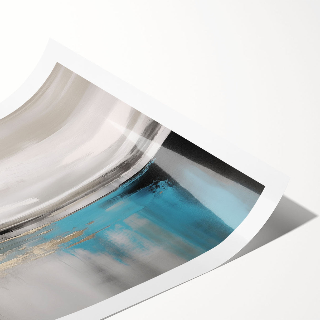 Abstract wall art print featuring dynamic strokes and lines in vibrant colors, perfect for modern home decor. Packaged in a protective tube for easy display.