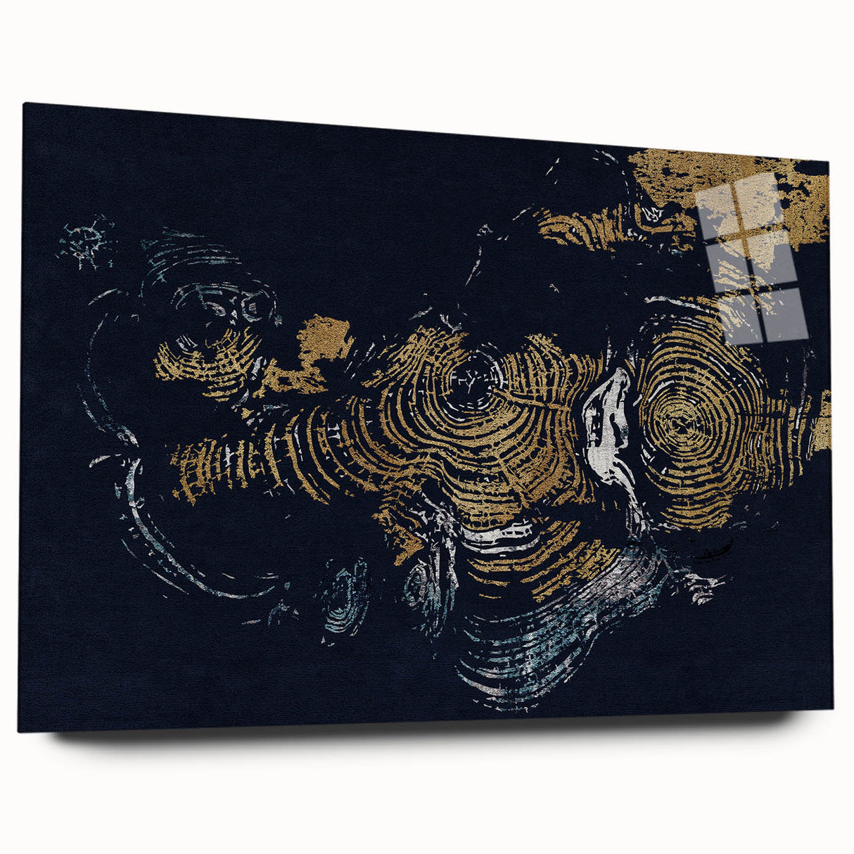 Abstract wall art featuring vibrant strokes and lines in various colors, showcased in an acrylic glass frame from the collection. Ideal for modern home decor.