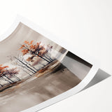 Abstract wall art print featuring dynamic strokes and lines in vibrant colors, ideal for modern home decor. The rolled print is perfect for framing and adds a contemporary touch to any space.