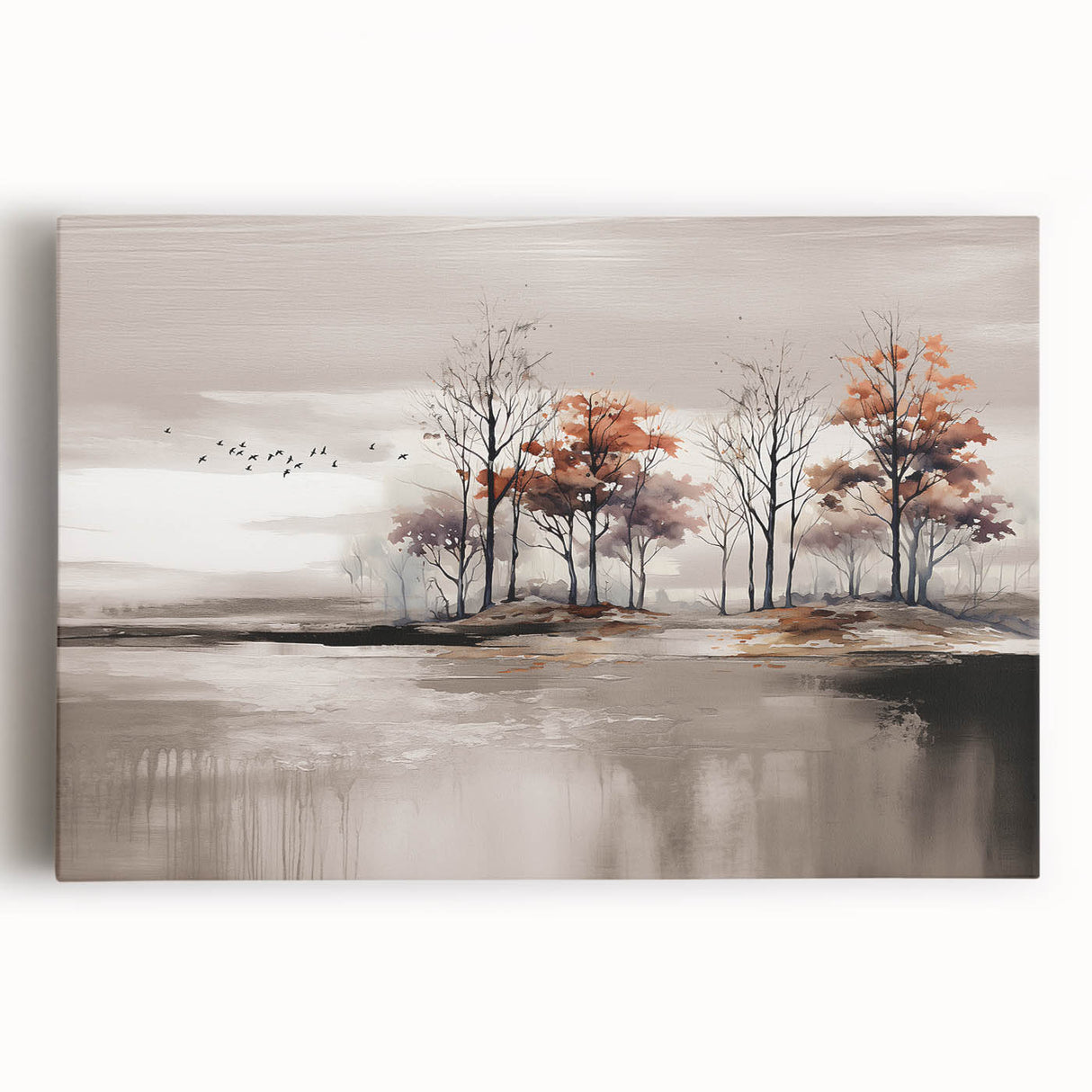 Abstract strokes and lines design wall art featuring vibrant colors on stretched canvas, ideal for modern decor, adding a contemporary touch to any space.