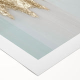 Abstract strokes and lines design on rolled canvas wall art featuring a vibrant color palette of blues, yellows, and reds, ideal for modern decor.