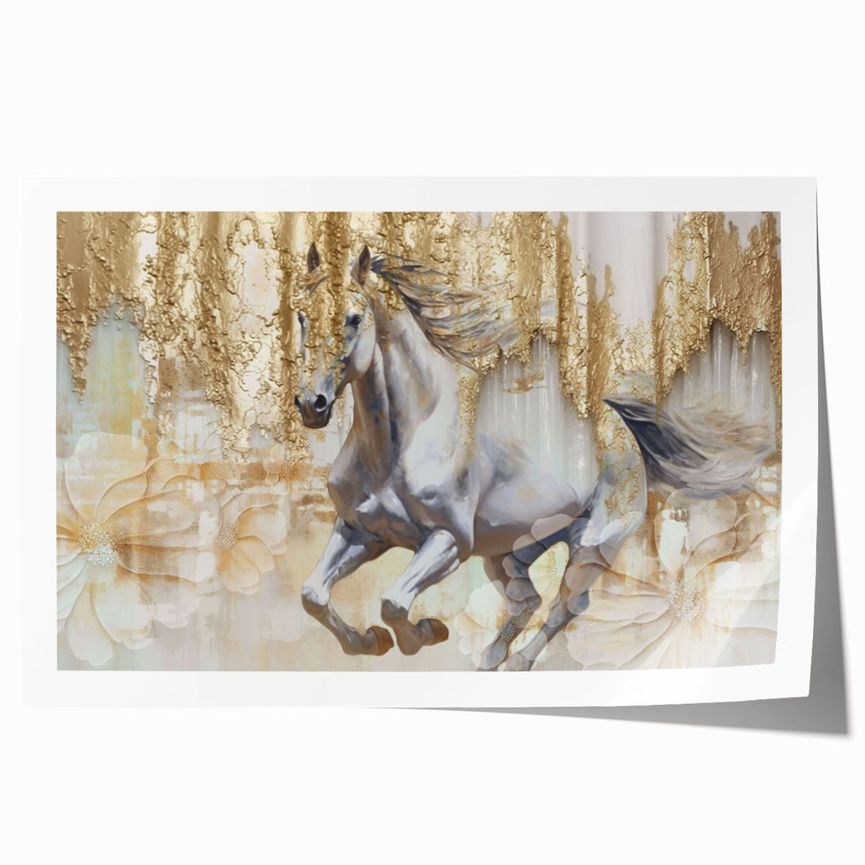 Abstract wall art print showcasing vibrant strokes and lines in a modern design, featuring a blend of bold colors and fluid shapes, perfect for contemporary decor.