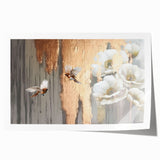 Abstract wall art print showcasing vibrant strokes and lines in a dynamic blend of colors, ideal for modern home decor. Perfect for creating an artistic focal point in any room.