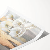 Abstract wall art print featuring vibrant strokes and lines in blue, yellow, and pink hues, showcasing a modern design ideal for contemporary decor.