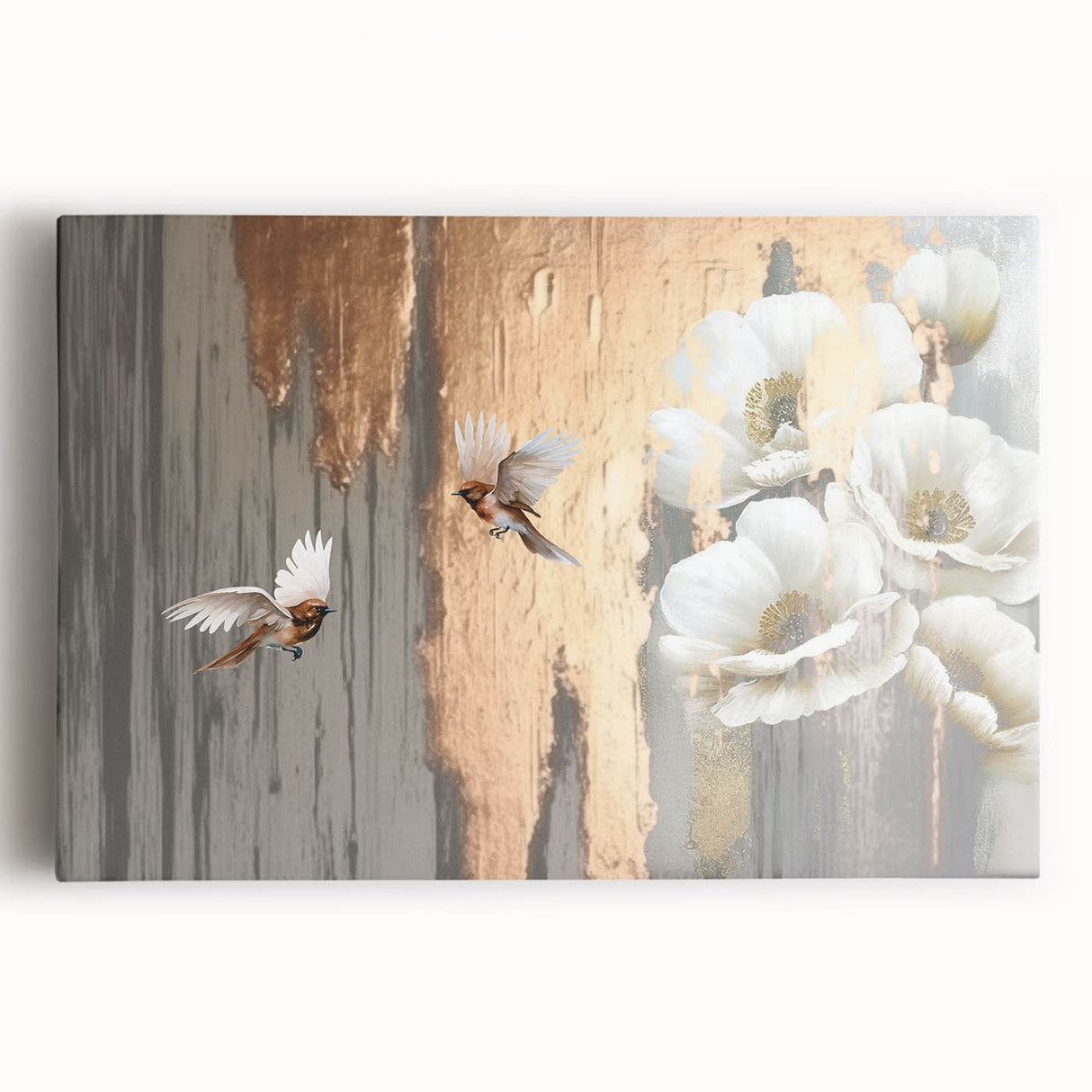 Stretched canvas wall art featuring an abstract design of colorful strokes and lines, ideal for modern decor, enhancing any living space's aesthetic appeal.