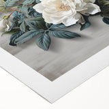 Abstract wall art design showcasing vibrant strokes and lines in a mix of blue, gold, and white hues, perfect for modern home decor. This rolled canvas piece enhances any space with its dynamic visual appeal and contemporary style.