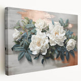 Side view of a stretched canvas showcasing an abstract strokes and lines design in vibrant colors, perfect for modern home decor and wall art collections.