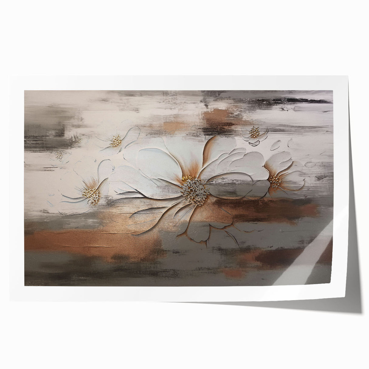 Abstract Contemplative Figure with Woodgrain - Minimalist Art