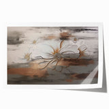 Abstract Contemplative Figure with Woodgrain - Minimalist Art
