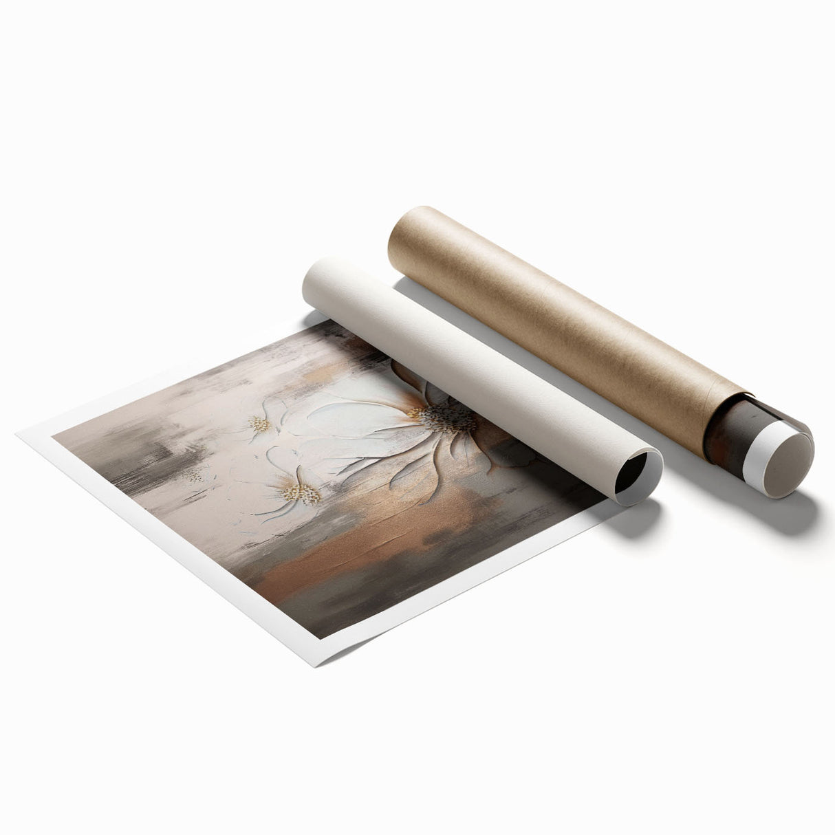 Abstract Contemplative Figure with Woodgrain - Minimalist Art