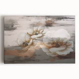 Abstract Contemplative Figure with Woodgrain - Minimalist Art
