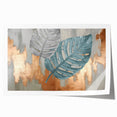 Modern Strokes and Lines Abstract Art with Feather Motif on Canvas