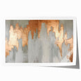 Abstract wall art featuring vibrant strokes and lines in blue, yellow, and red hues, ideal for modern home decor, presented as a rolled print in a protective tube.