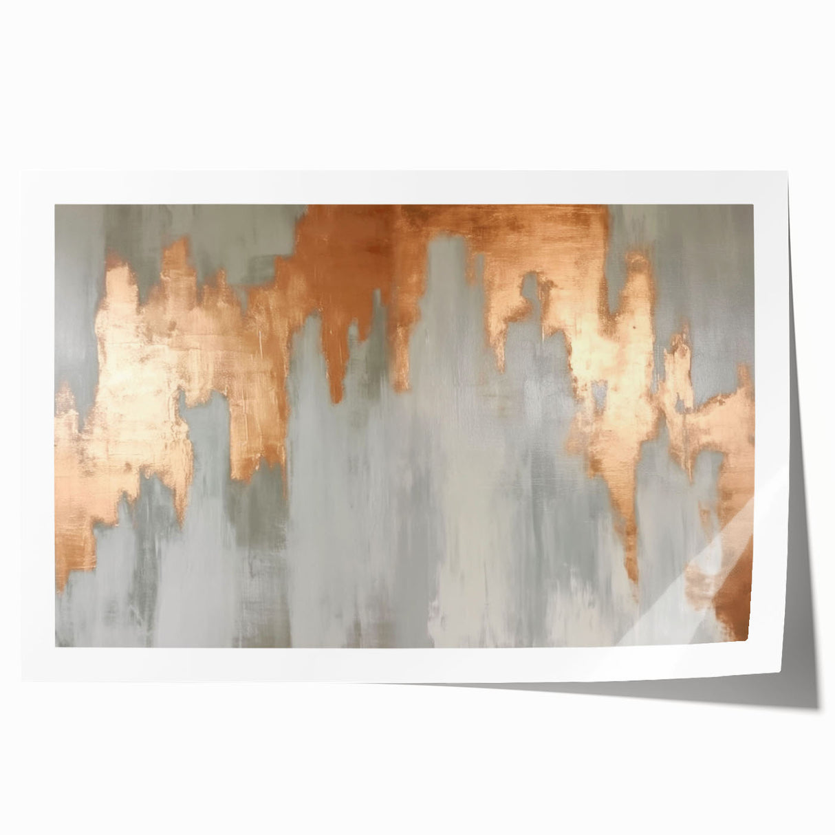 Abstract wall art featuring vibrant strokes and lines in blue, yellow, and red hues, ideal for modern home decor, presented as a rolled print in a protective tube.