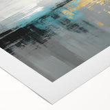 Abstract canvas wall art featuring dynamic strokes and lines in vibrant colors, ideal for modern decor. This rolled artwork adds a contemporary touch to any space.