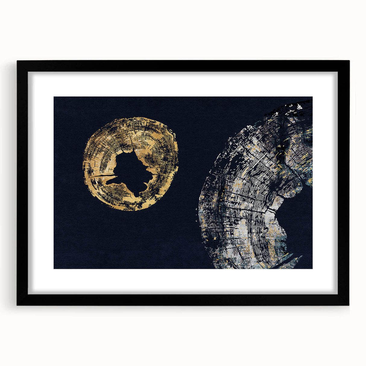 Black-framed wall art featuring an abstract design of colorful strokes and lines, perfect for modern decor, showcasing vibrant hues and dynamic shapes.
