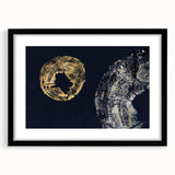 Black-framed wall art featuring an abstract design of colorful strokes and lines, perfect for modern decor, showcasing vibrant hues and dynamic shapes.