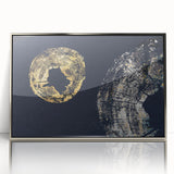 Framed wall art featuring an abstract design of colorful strokes and lines in silver-acrylic, perfect for enhancing modern interior decor. Ideal for art enthusiasts seeking unique, contemporary pieces to elevate their space.