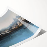 Abstract strokes and lines design on a rolled print, showcasing vibrant colors and dynamic patterns, perfect for modern home decor or art collection.