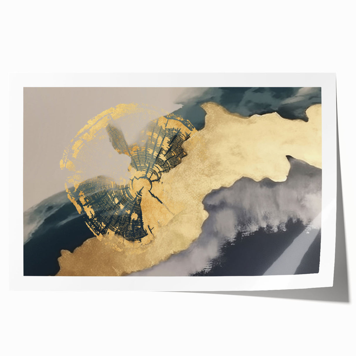 Abstract wall art print showcasing dynamic strokes and lines in vibrant colors, perfect for modern home decor. Ideal for adding a contemporary touch to any living space.