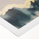 Abstract strokes and lines design in vibrant colors on a rolled canvas, ideal for modern home decor. Features dynamic patterns and textures, perfect for art enthusiasts.