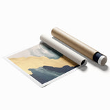 Abstract strokes and lines design wall art print showcasing vibrant colors and dynamic patterns, ideal for modern home decor. Rolled for easy framing and display.