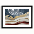 Abstract strokes and lines design framed wall art featuring a black matting and sleek black frame, ideal for modern home decor and art enthusiasts.