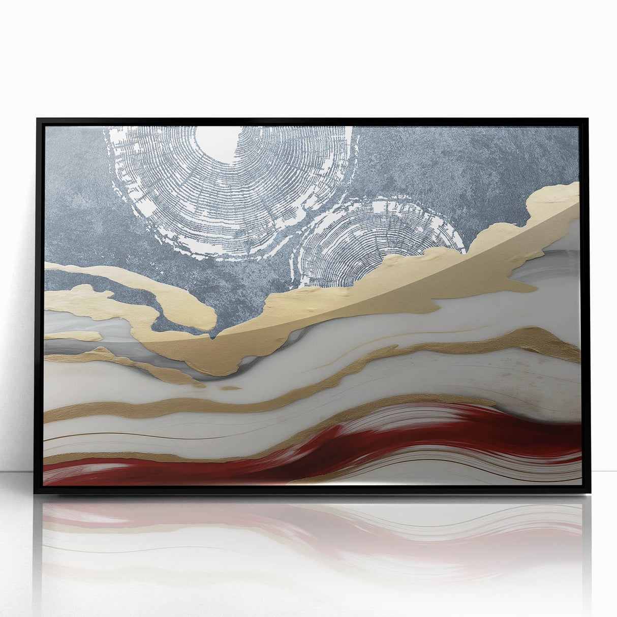 Framed abstract wall art featuring dynamic strokes and lines in contrasting black and white, ideal for modern decor, showcasing an elegant design that complements contemporary interiors.