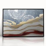 Framed abstract wall art featuring dynamic strokes and lines in contrasting black and white, ideal for modern decor, showcasing an elegant design that complements contemporary interiors.