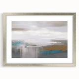 Framed abstract wall art featuring dynamic strokes and lines in a modern silver frame, ideal for contemporary home decor and artistic interiors.