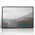Framed acrylic wall art featuring an abstract design of colorful strokes and lines, showcasing a modern aesthetic with a black frame, perfect for contemporary decor.