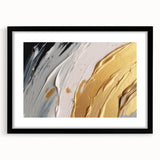 Abstract strokes and lines wall art framed in black, showcasing a modern design with a mat, ideal for contemporary home decor, enhancing aesthetic appeal.