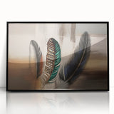 Framed wall art featuring an abstract design of colorful strokes and lines with a sleek black frame, perfect for modern home decor. This piece adds a vibrant touch to any room, enhancing the aesthetic with its bold colors and dynamic patterns.